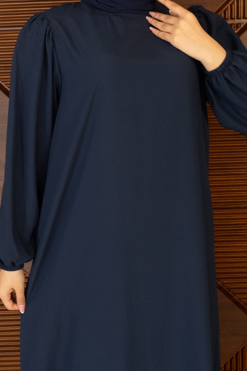 DÜZ GOFRE ELBİSE