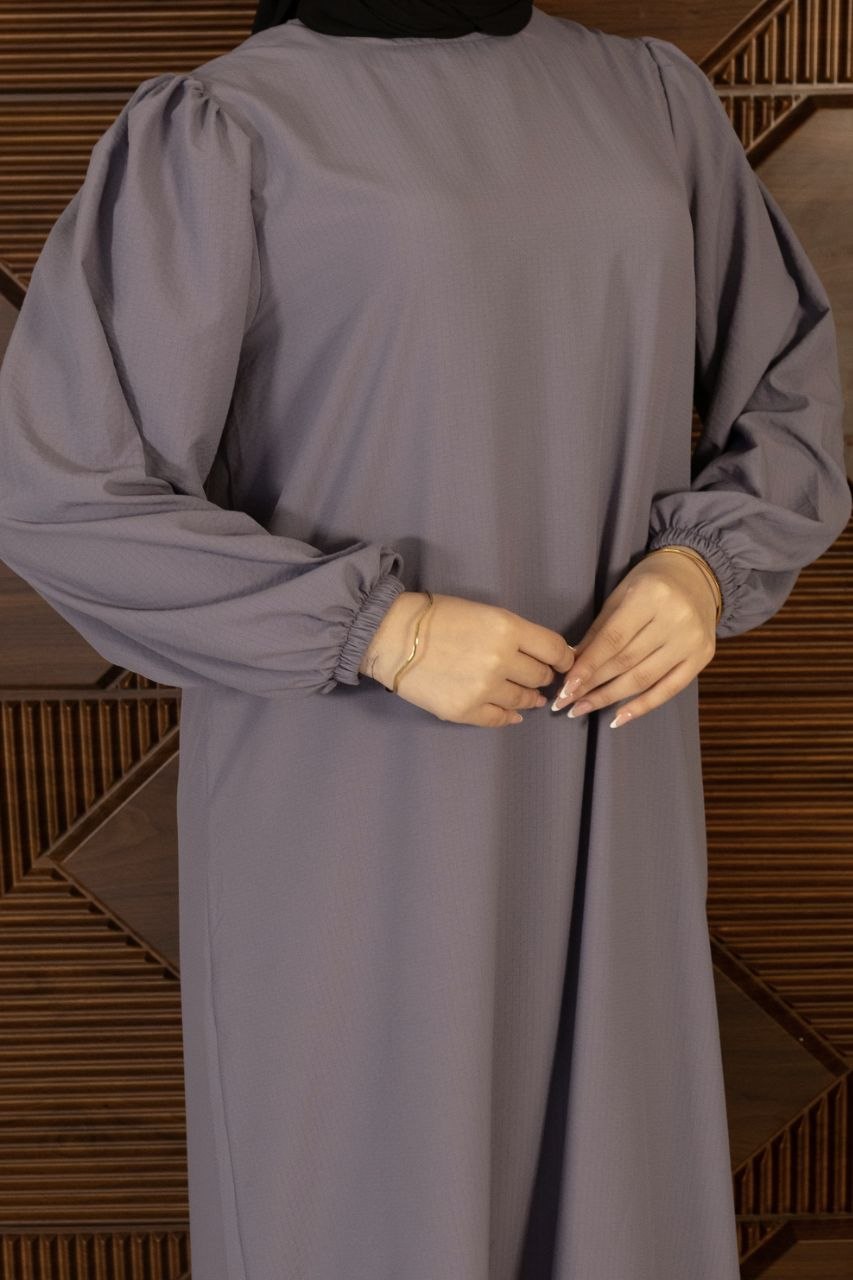DÜZ GOFRE ELBİSE